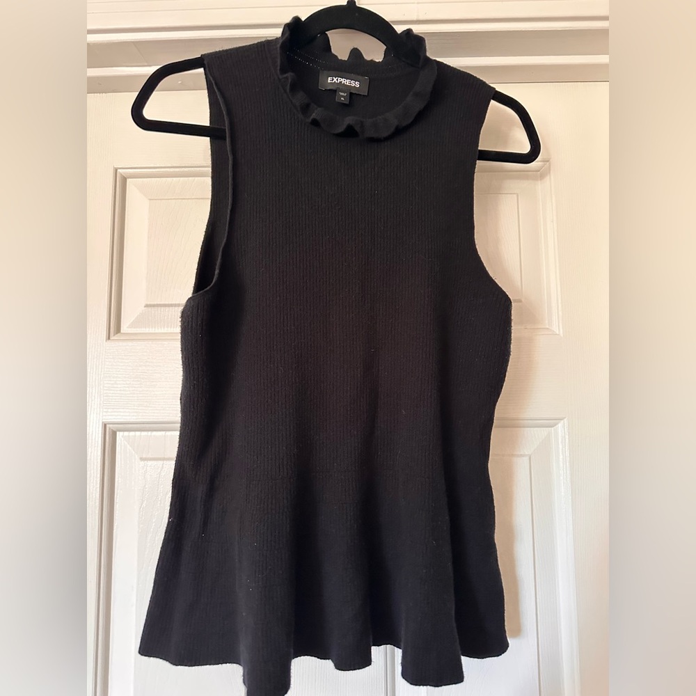 Express Cream Peplum Top